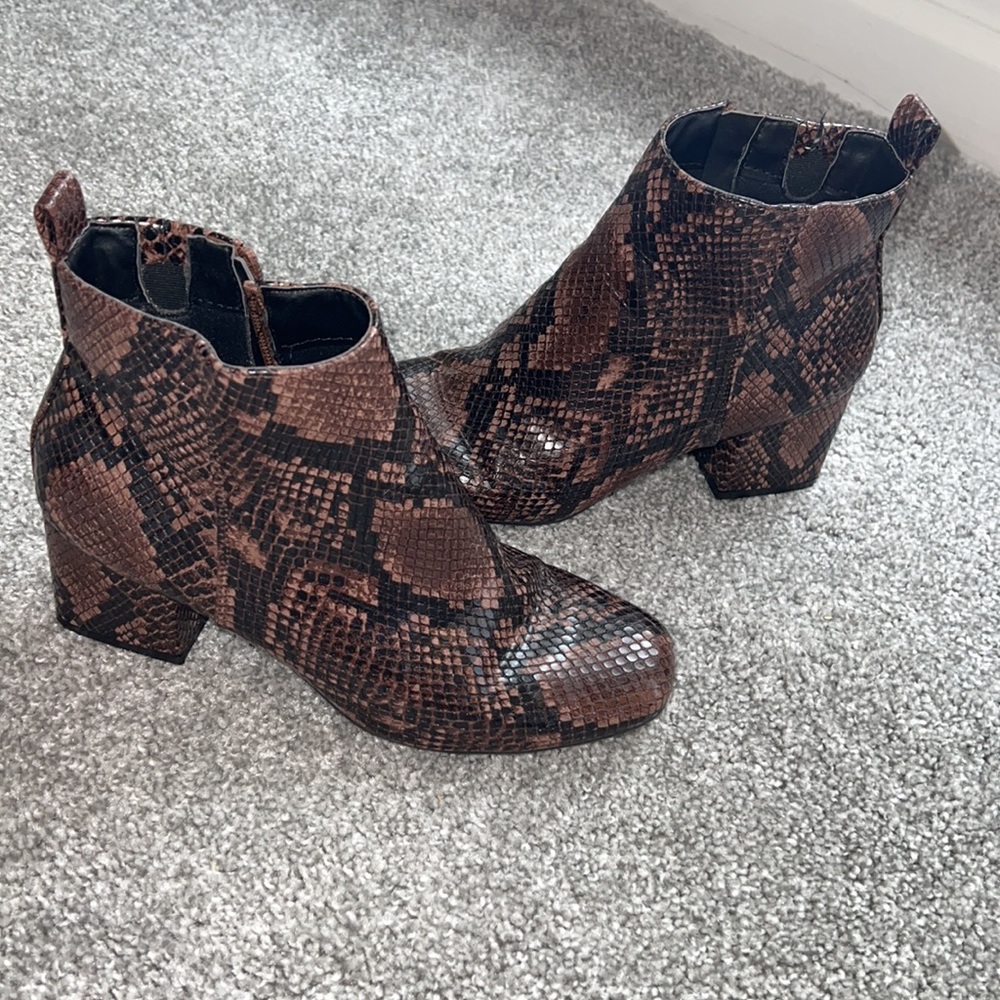 Snakeskin Booties - Picture 2 of 2